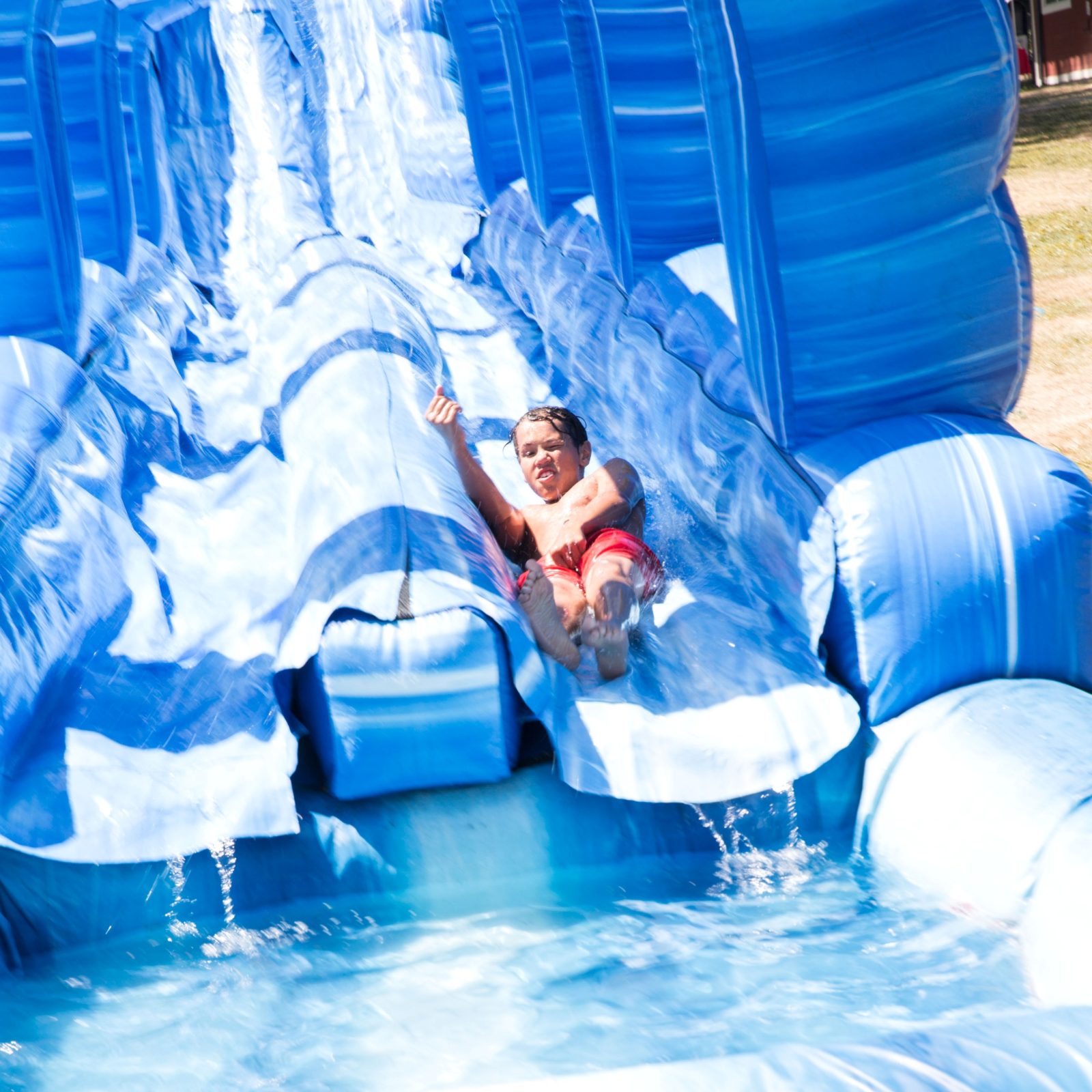 100′ Long Blue Crush Xtreme Water Slide