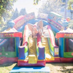 23′ Circus City Triple Lane Slide w/ Bouncers