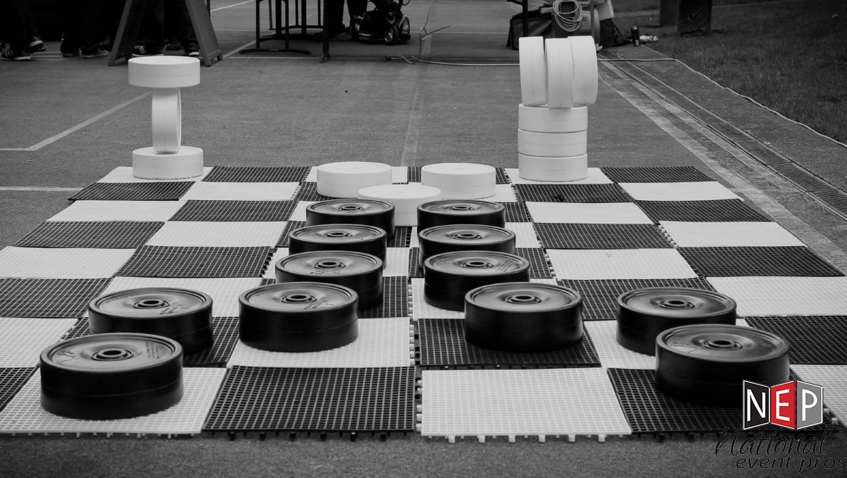 Giant Checkers yard game rental