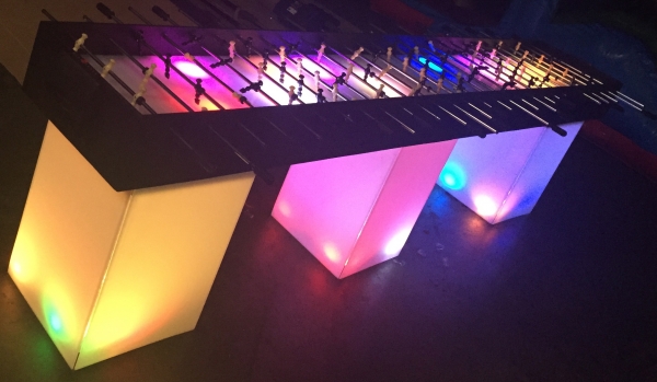 12-foot long LED foosball table rental
