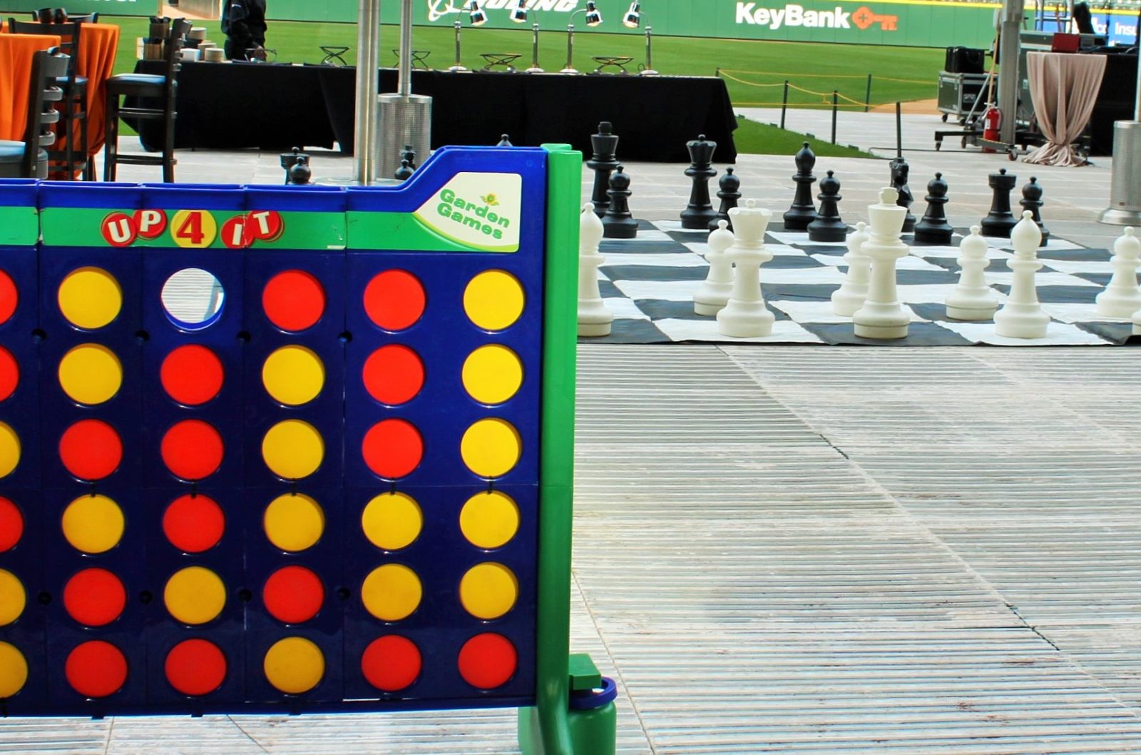 Giant Connect Four and Giant Chess lawn game rental