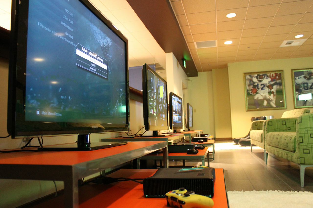 TV Screens with Gaming Equipment