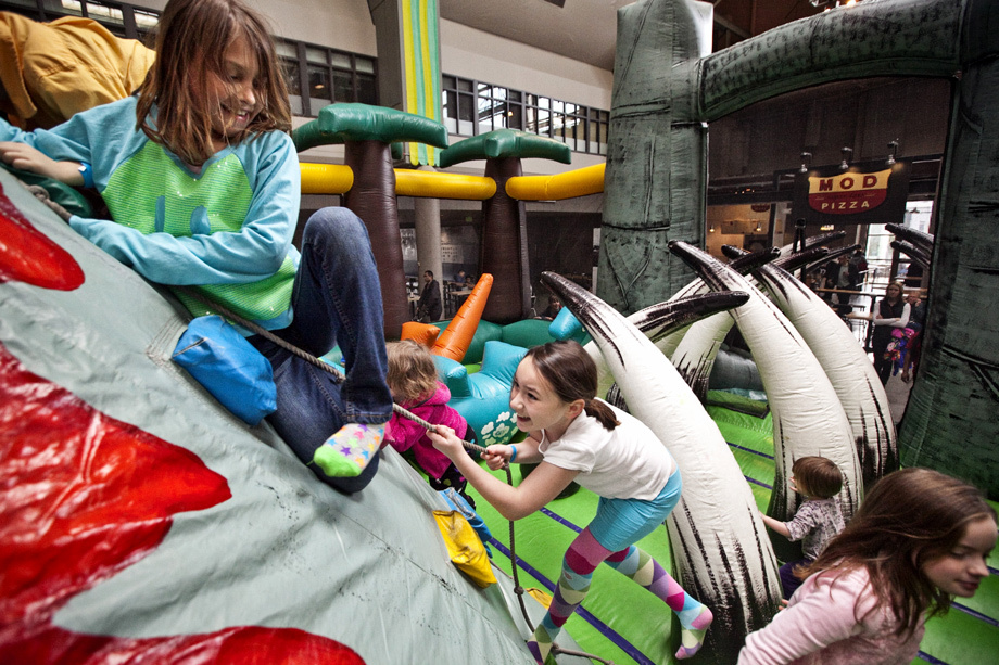 Kids on Jurassic Play Center, a Portland Bounce House Rental