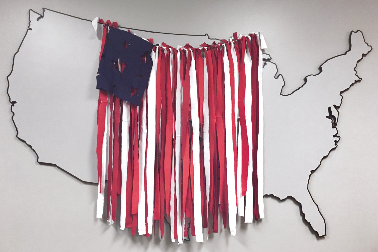 DIY Flag Backdrop, 4th of July Edition