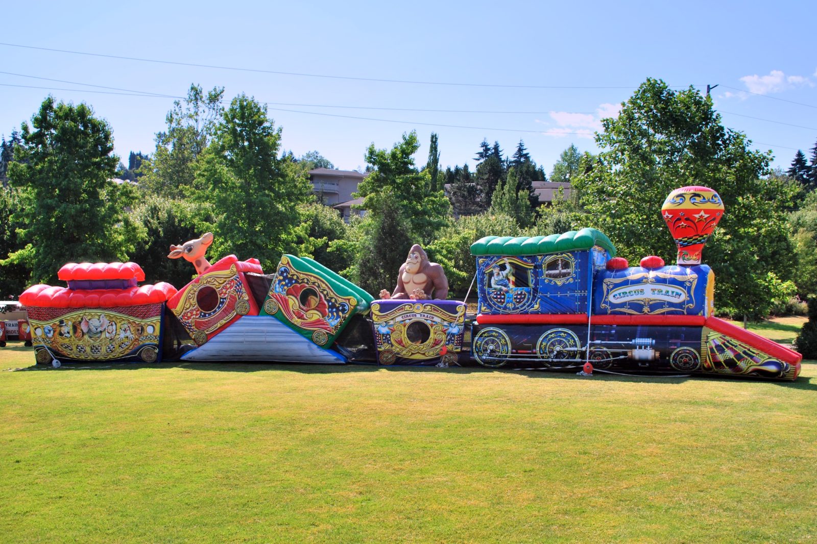 Circus Train inflatable ride rental