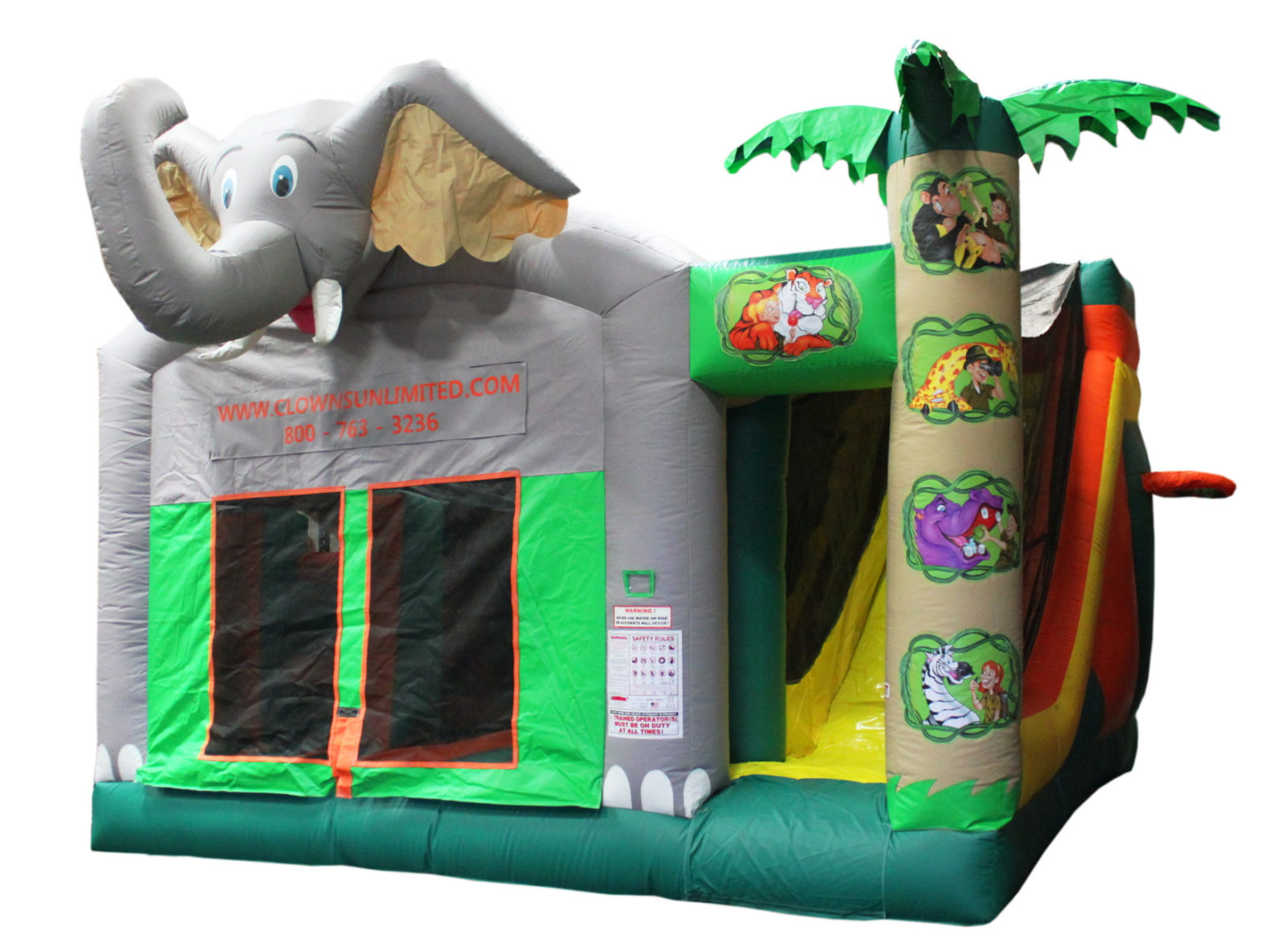 bouncing house with slide