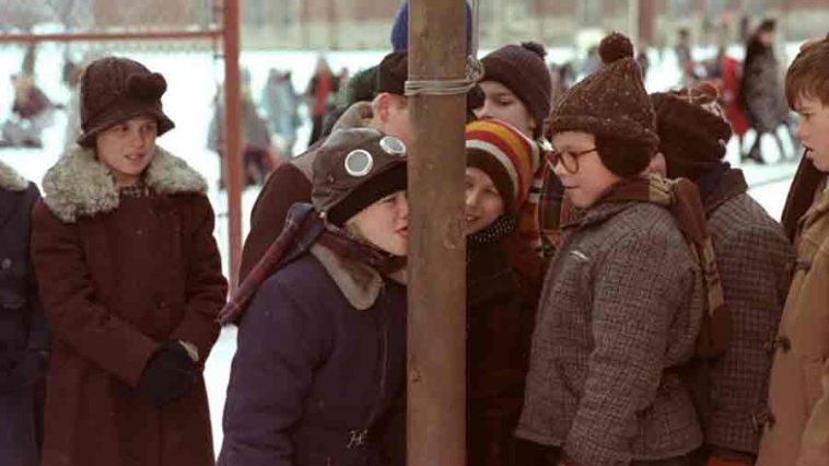 tongue frozen to pole in A Christmas Story