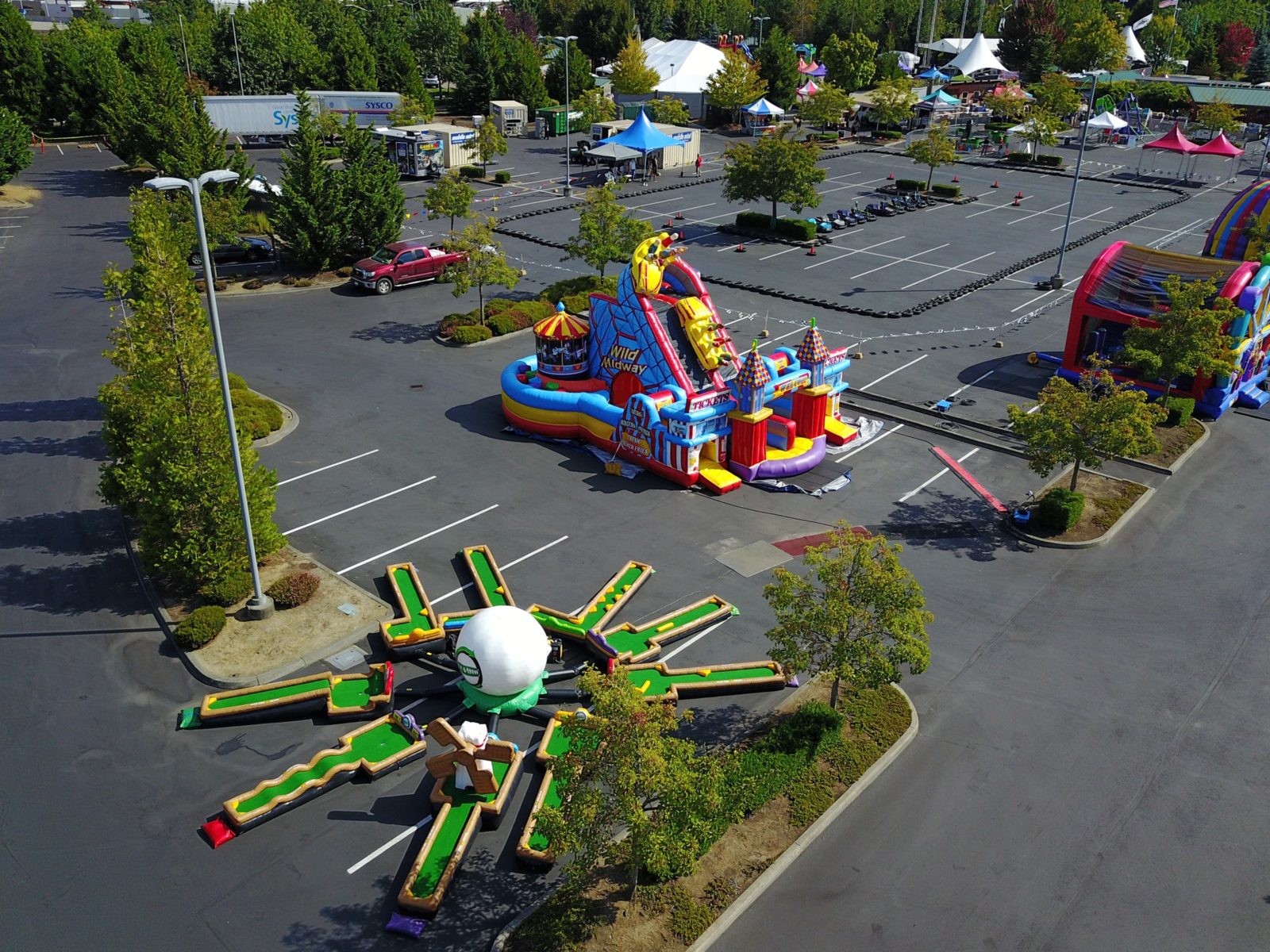 Midway Amusement Park Obstacle Course