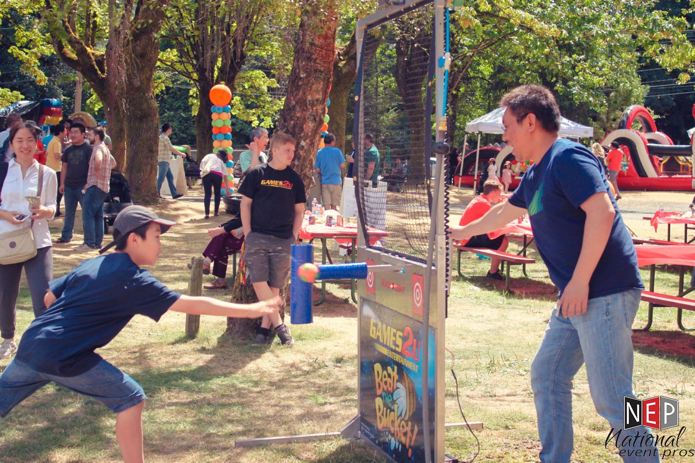 dunk tank alternative at a company picnic