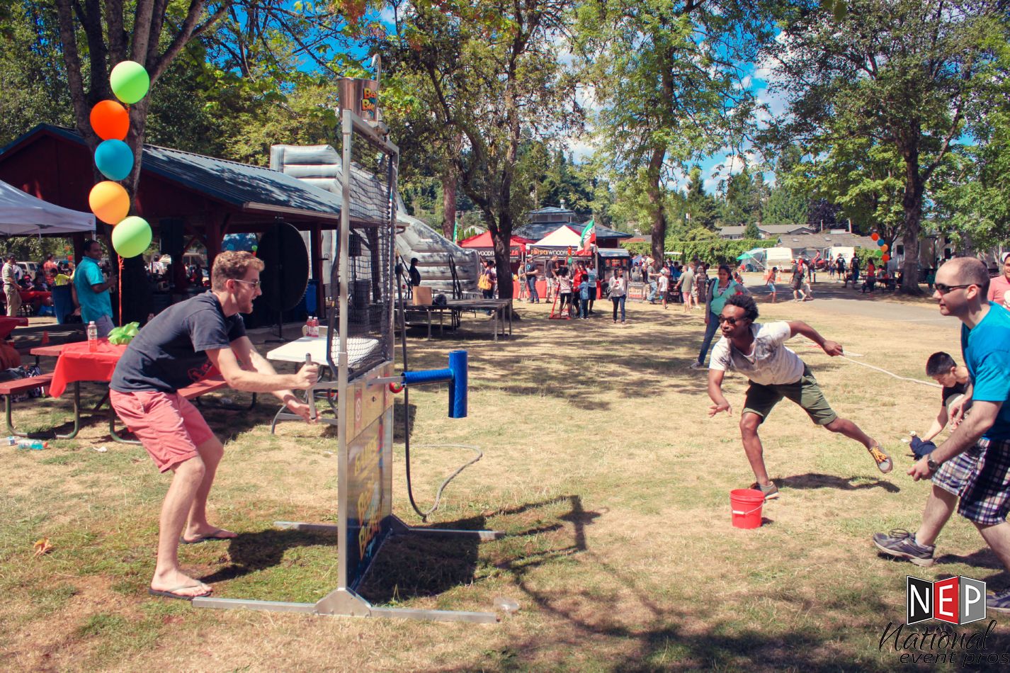 dunk tank alternative at a company picnic