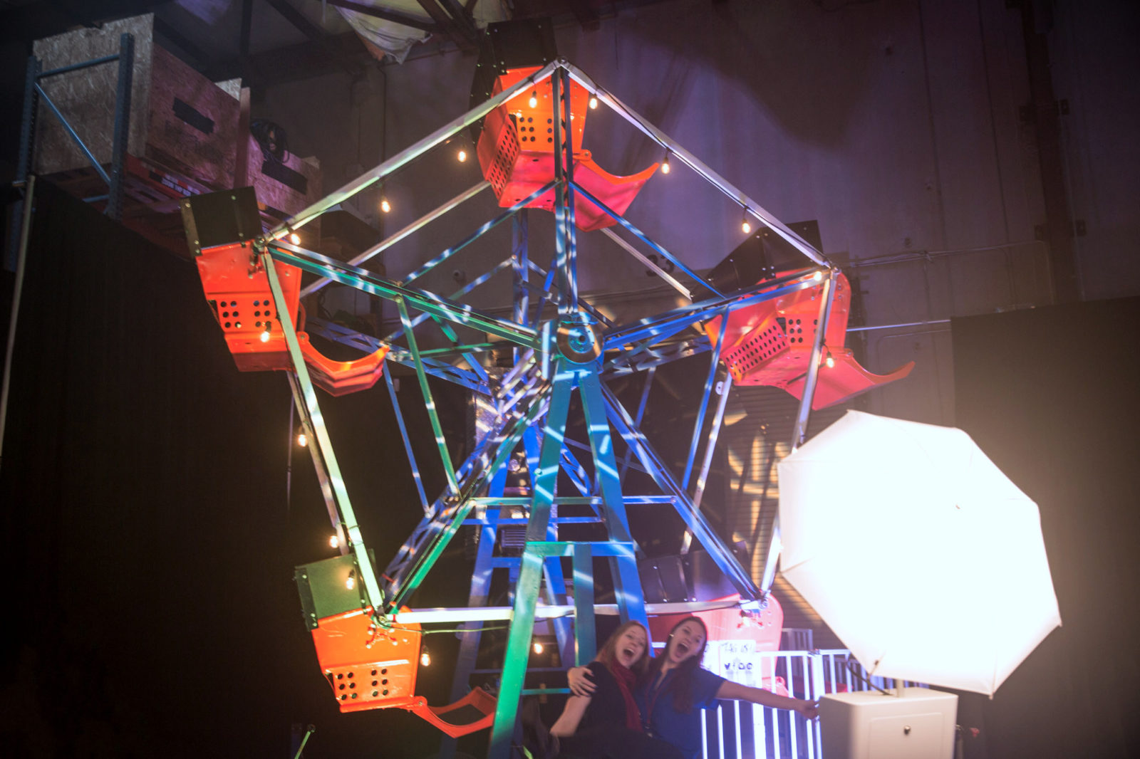 mini ferris wheel photo op at a party