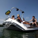 Motorboat and Wakeboard