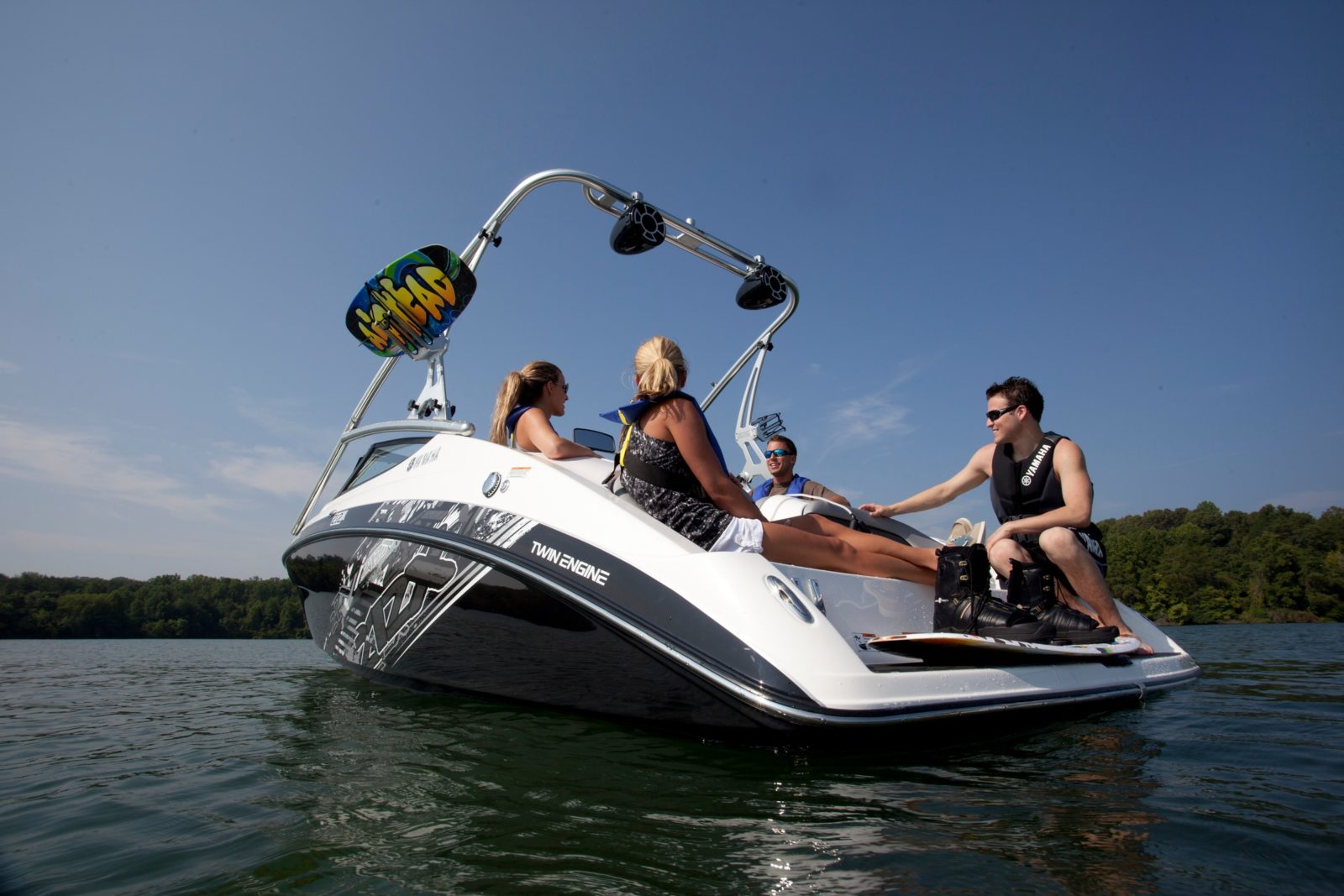 Motorboat and Wakeboard