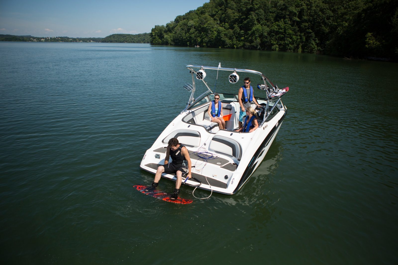 Motorboat and Wakeboard