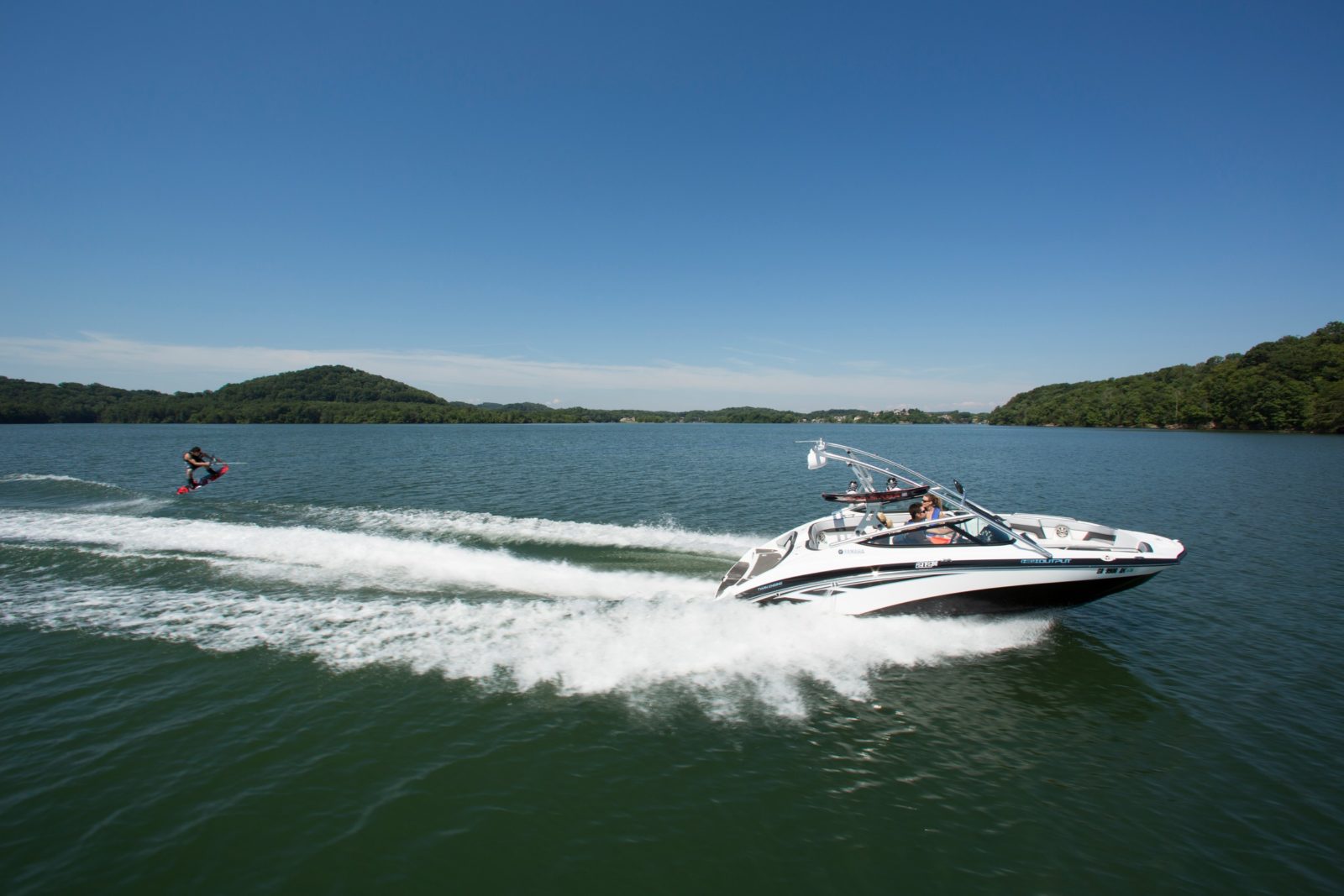Motorboat and Wakeboard