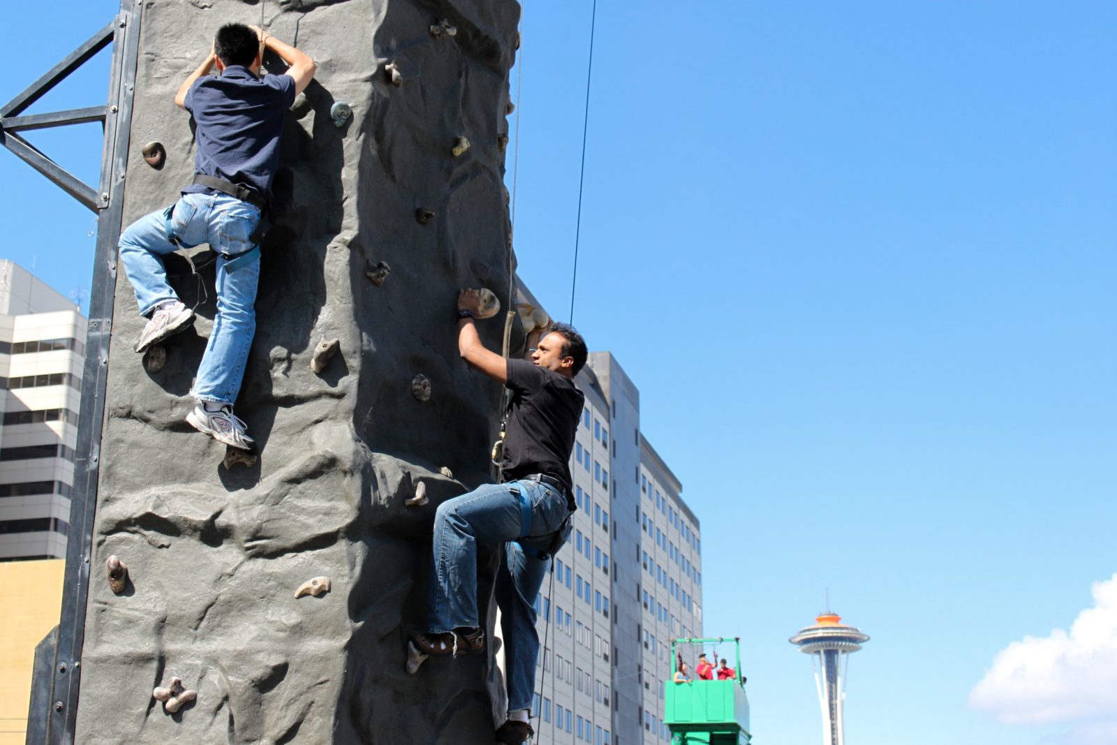rock climbing wall rental at a company party in Seattle