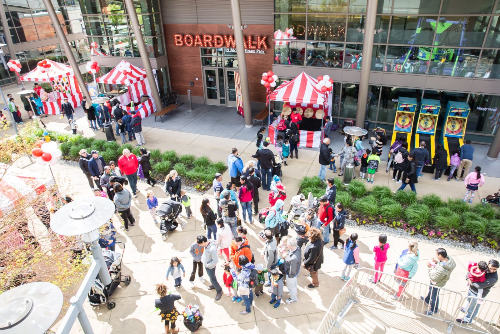 Boardwalk carnival crowd