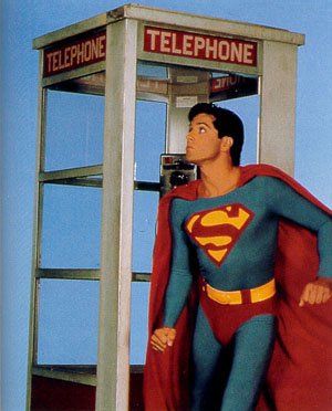 Superman and telephone booth