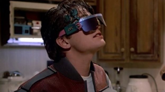 virtual reality glasses in Back to the Future