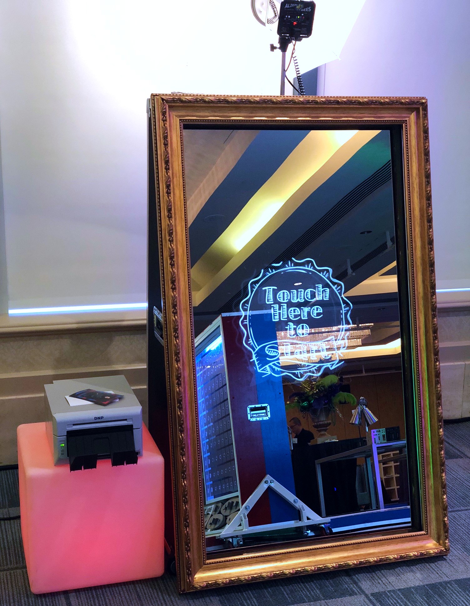 NEW! MAGIC MIRROR Photo Booth rental for event custom Logo