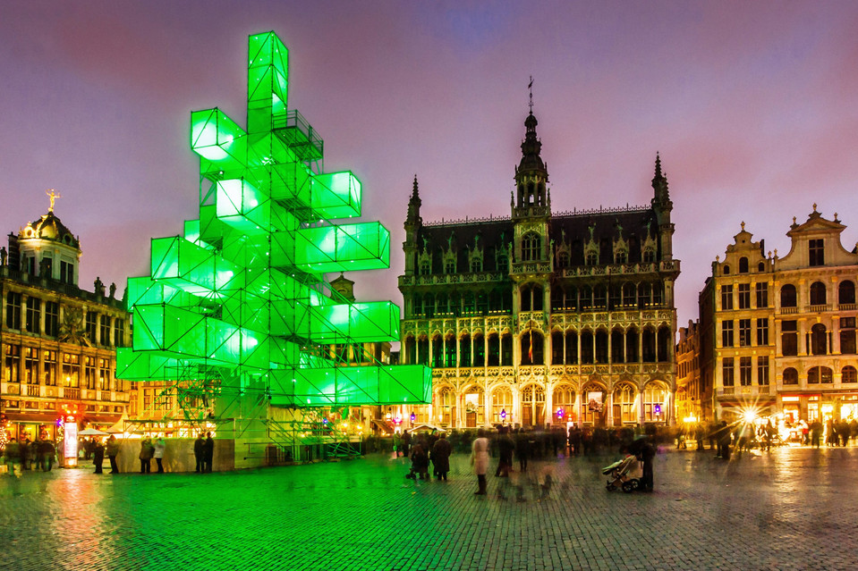 Brussels Belgium Christmas Tree