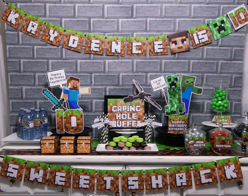 Minecraft themed catering