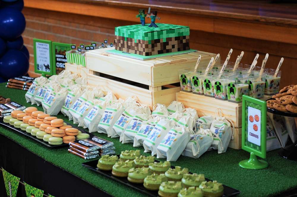 Minecraft themed food 