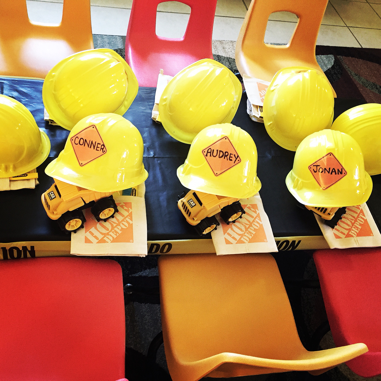 Construction themed goodie bags