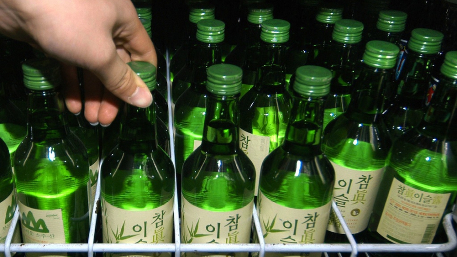 Korean soju display