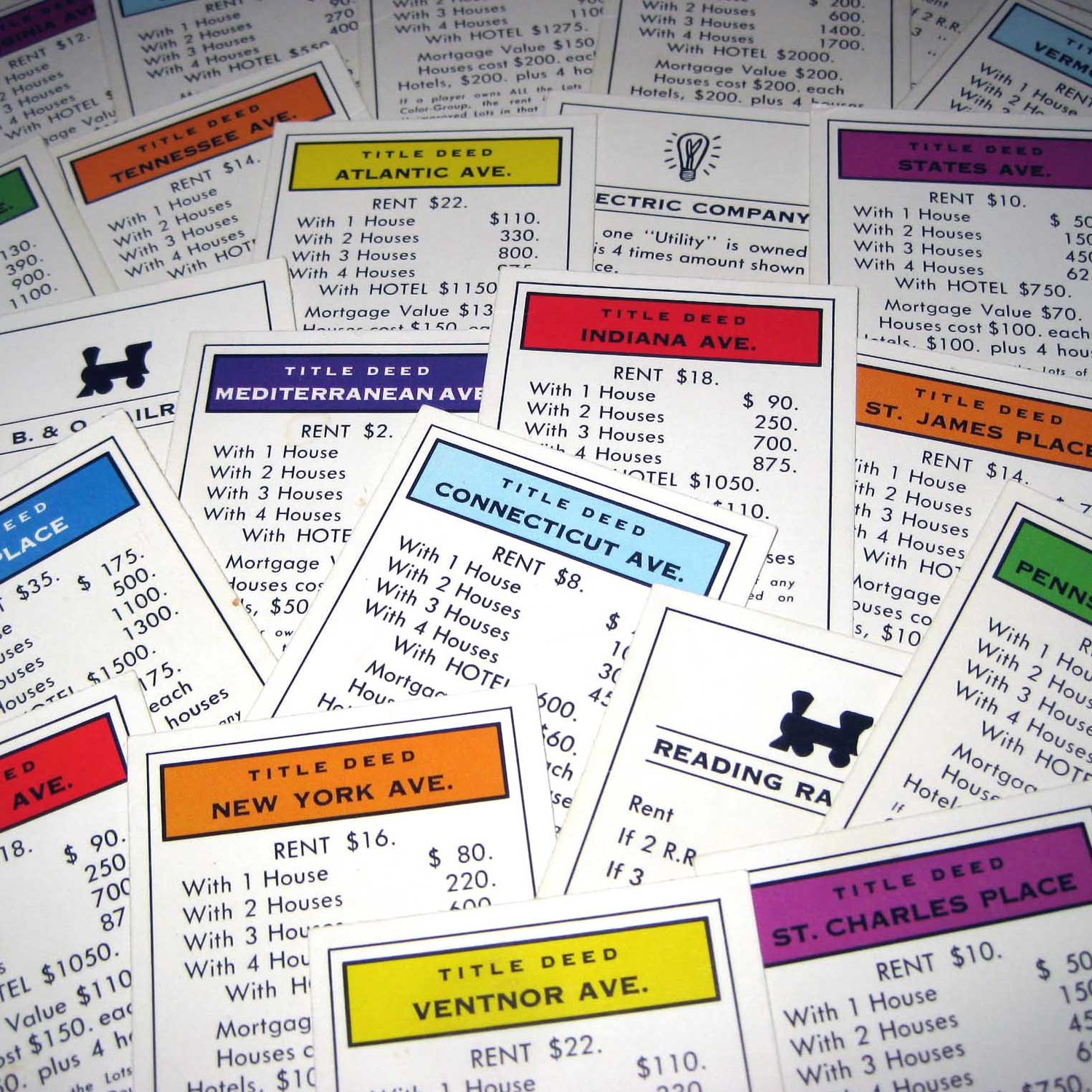 monopoly game cards 