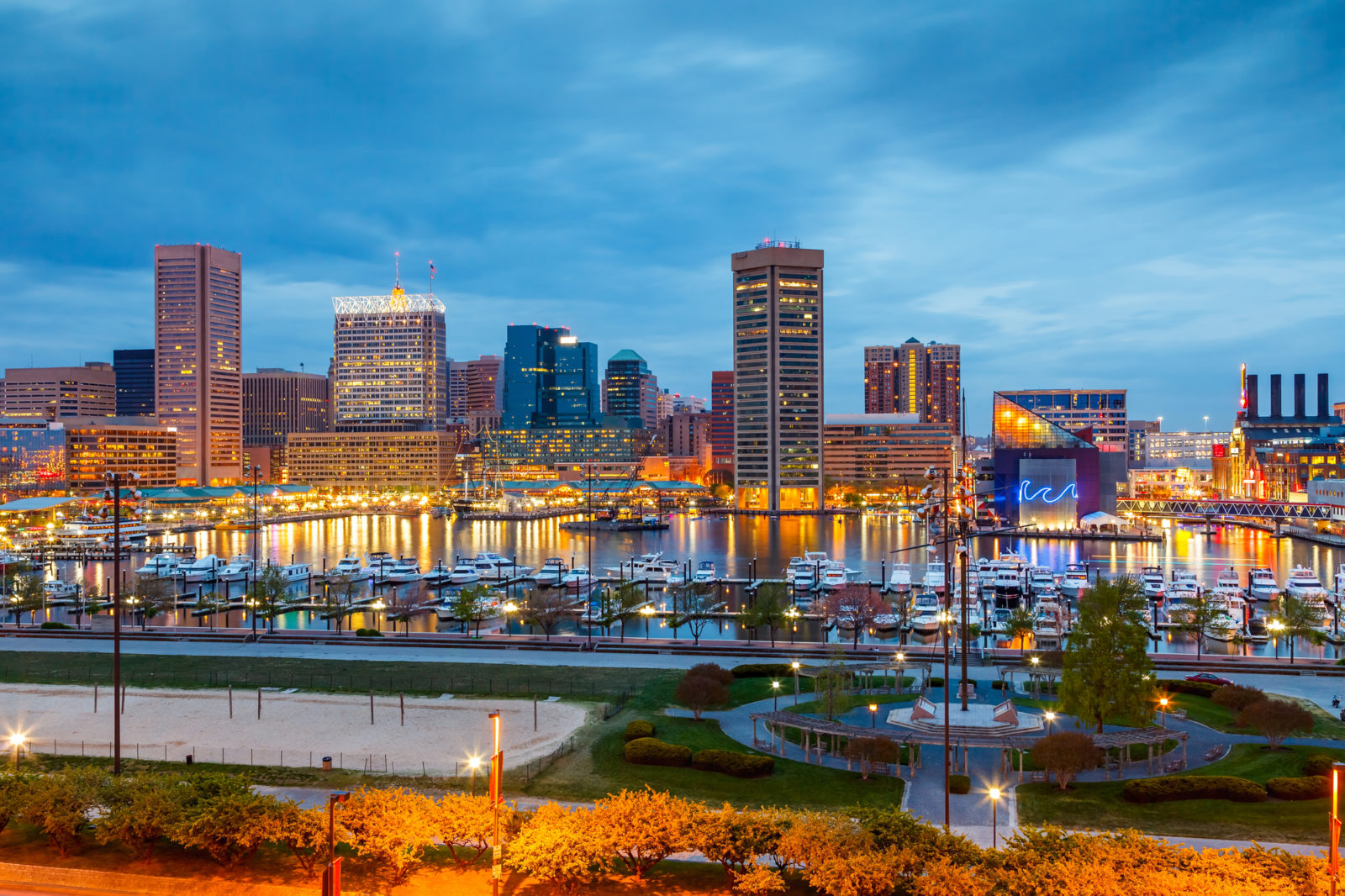 Baltimore Maryland cityscape 