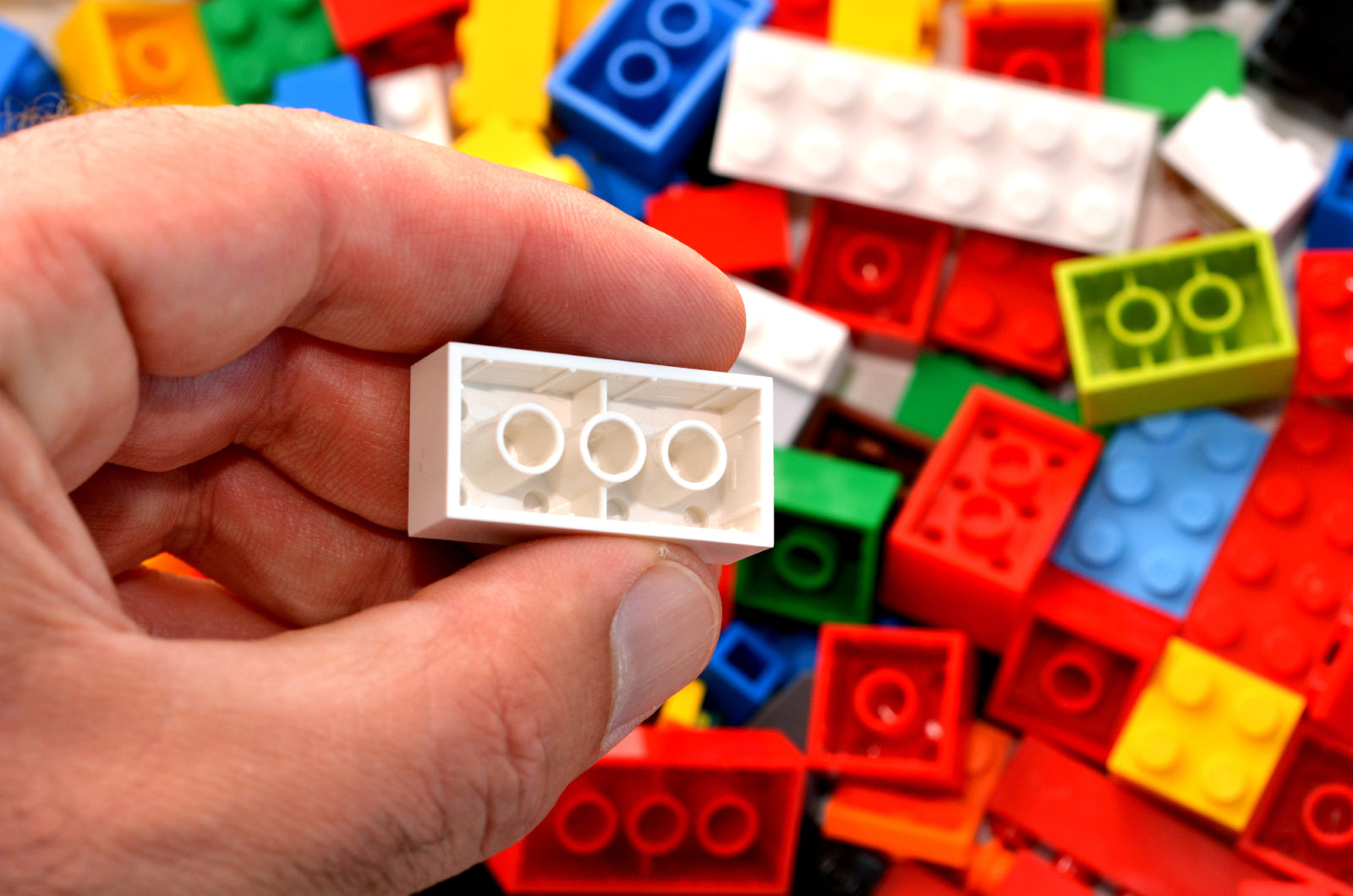 Lego pile close up