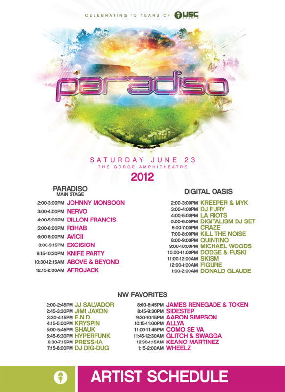 Paradiso Music Festival 2012 Lineup