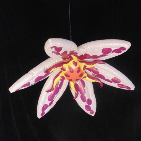 spotted flower sculpture