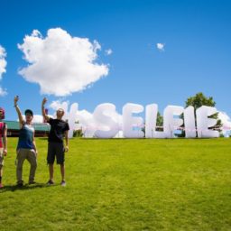 white letter sculptures