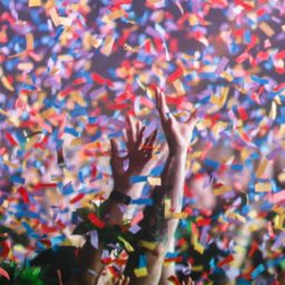 confetti cannon blast