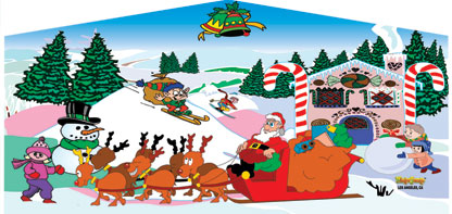 Christmas themed panel