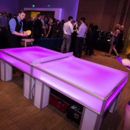 giant glow ping pong table