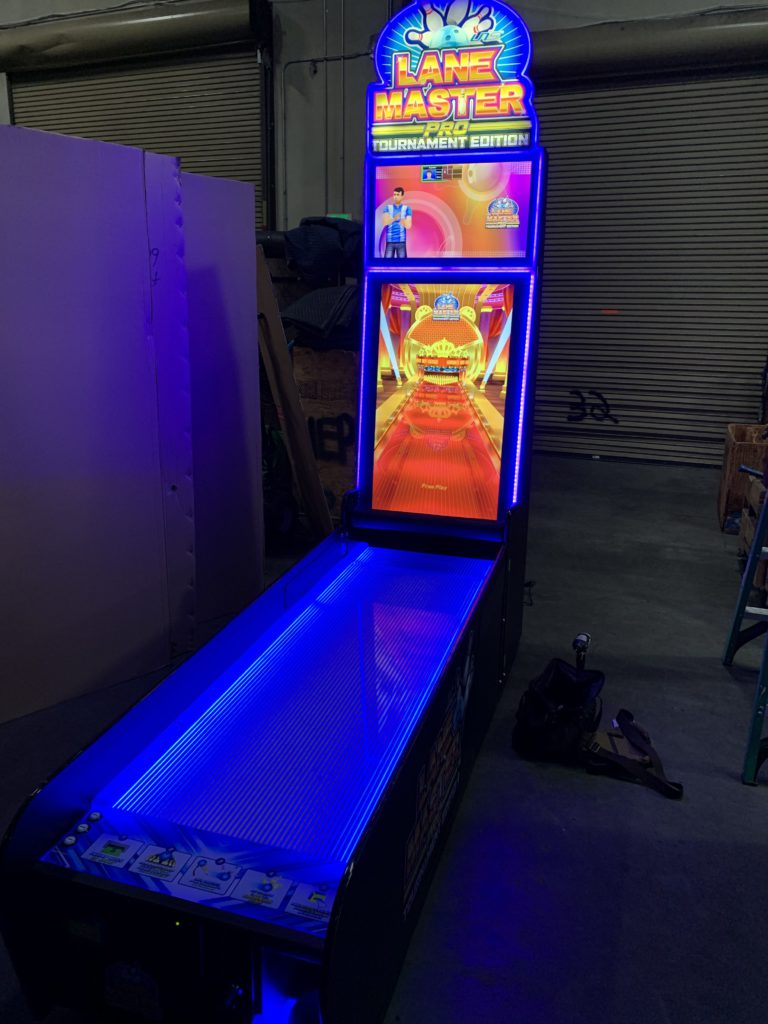 LED Glowing Bowling Alley & Virtual Screen · Arcade Game Rental