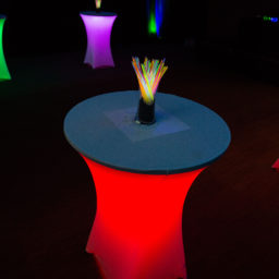 light up glow table rental