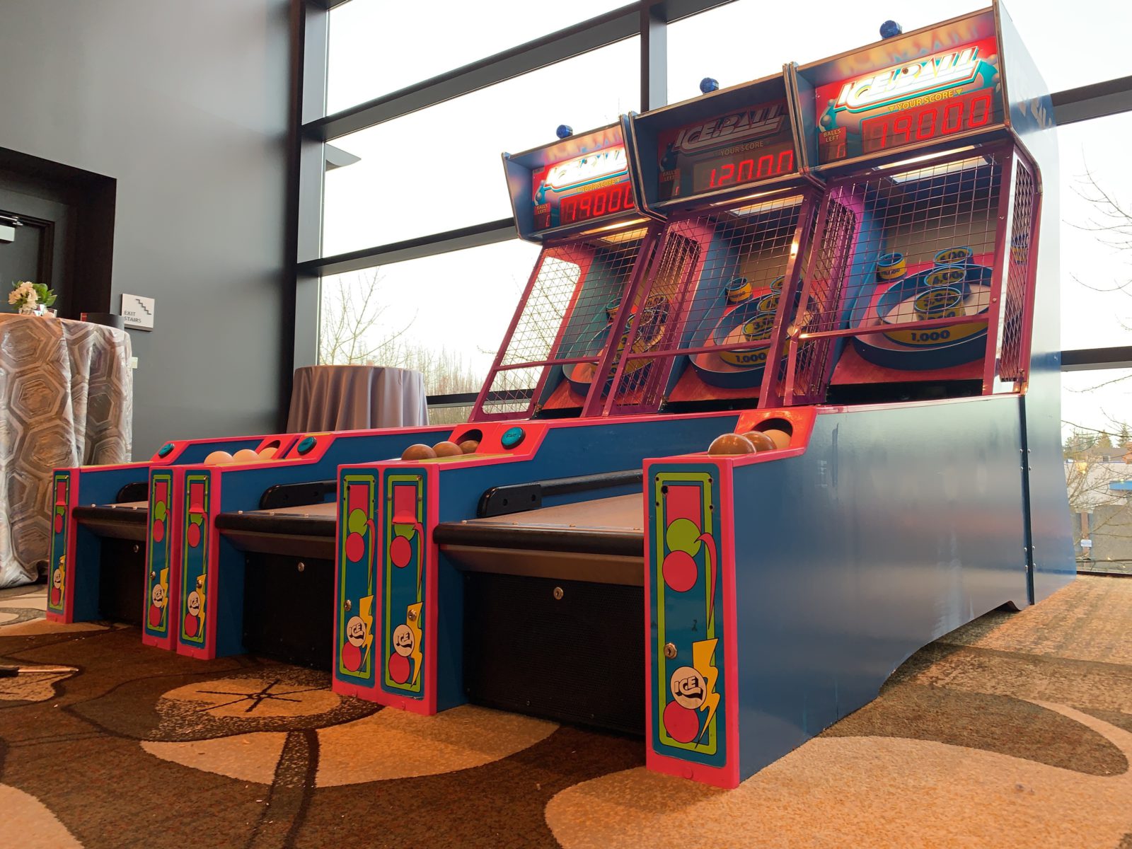 ice ball skee ball arcade rental