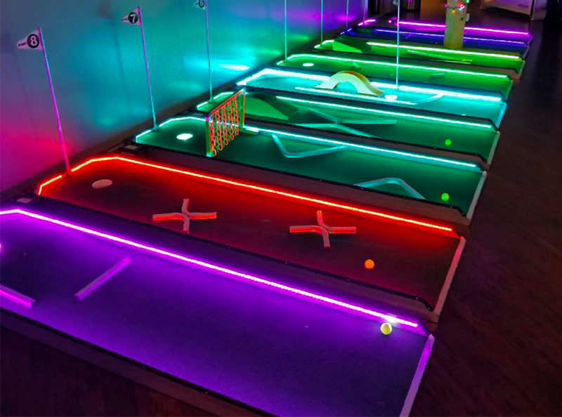 LED Glowing Mini Golf · Company Party Rental