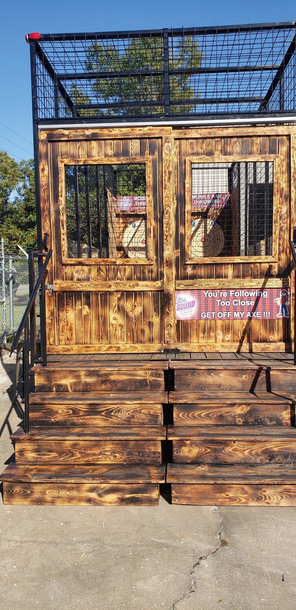 Real AxeThrowing Cage Rental · Custom Brandable