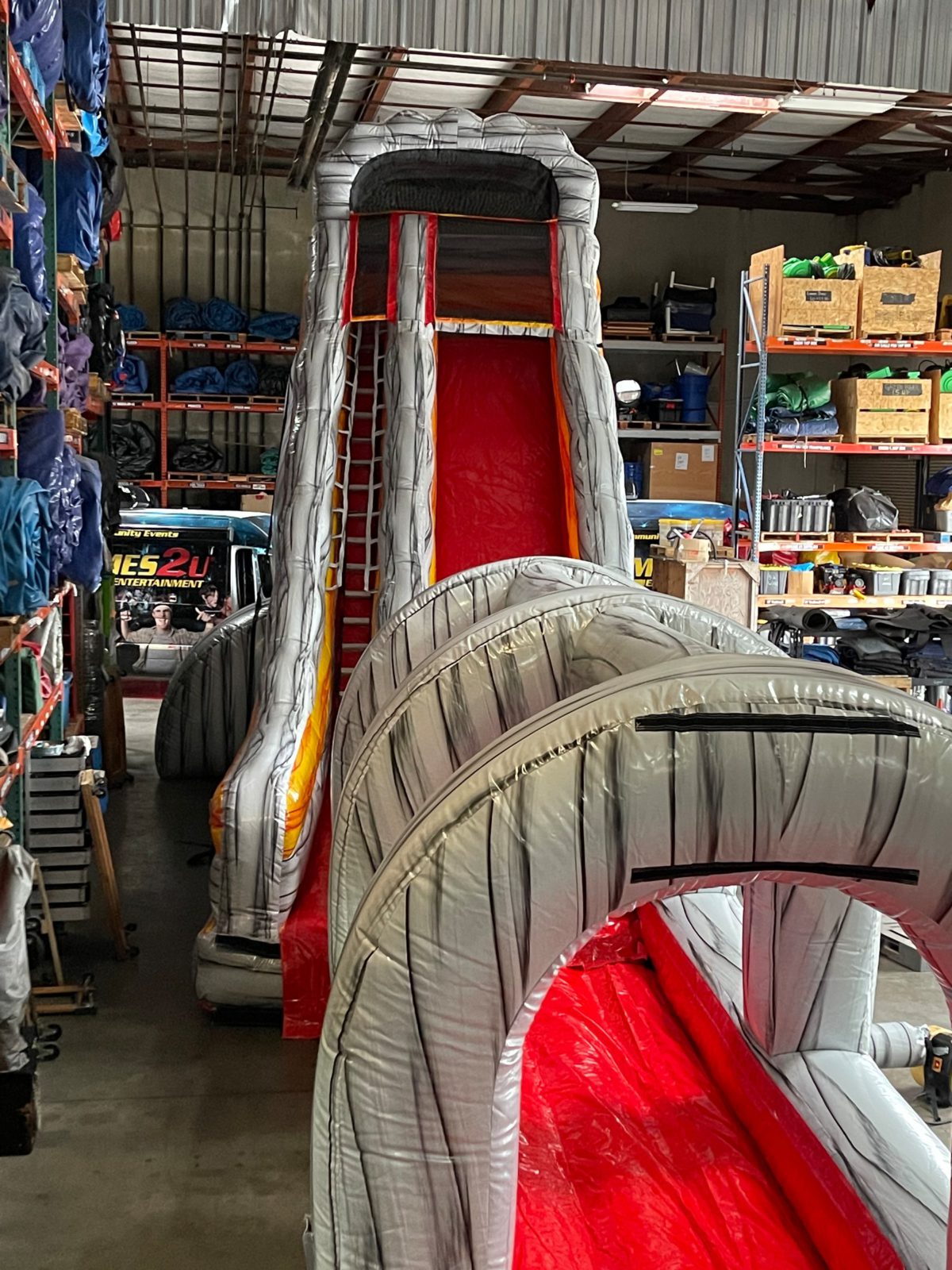 24-ft Volcano Water Slide with Pool