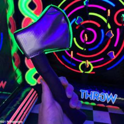 Glow in the dark Axe Throwing game