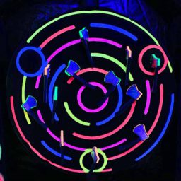 Glow in the dark Axe Throwing game