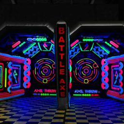 Glow in the dark Axe Throwing game