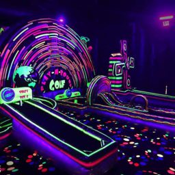Glow in the dark Mini Golf