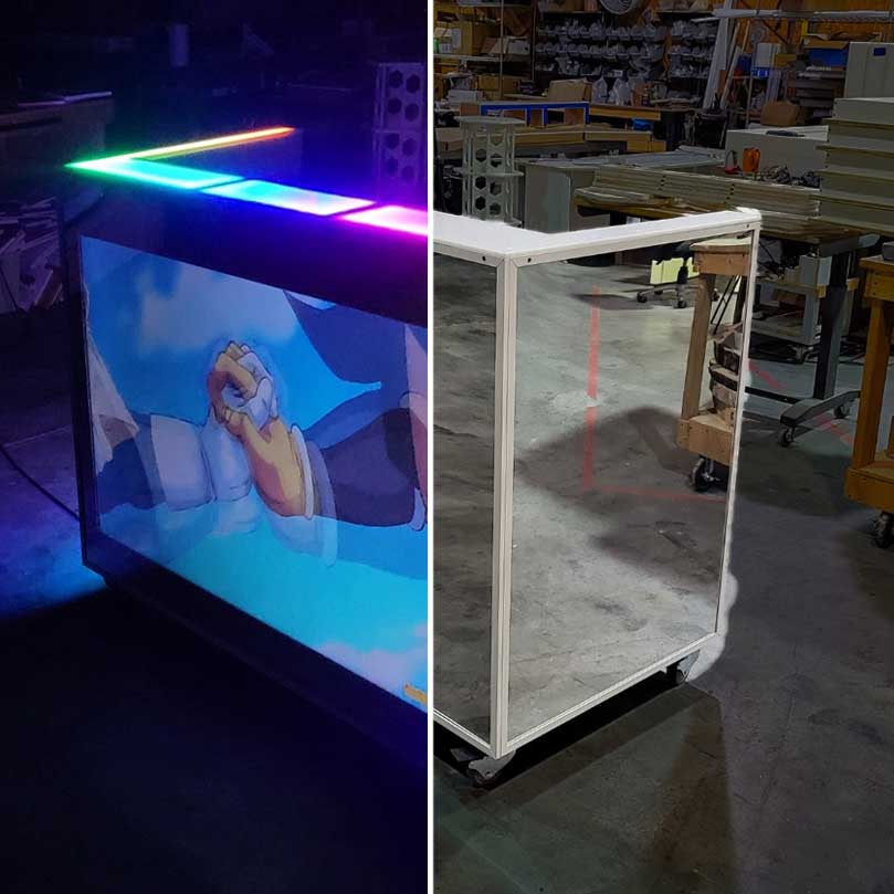 LED DJ Booth with 65″ Display